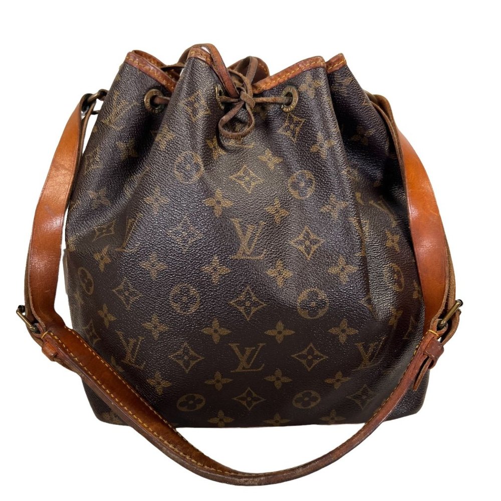 Authentic Louis Vuitton Shoulder Bag Petit Noe Monogram Used LV Handbag Vintage